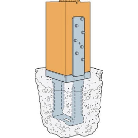 Simpson Strong-Tie Simpson Strong Tie CBSQ66-SDS2-WEST 6 x 6 Standoff Base 848984